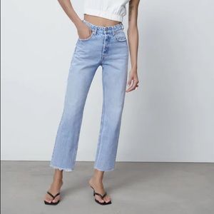 Zara High Rise Straight Jeans
